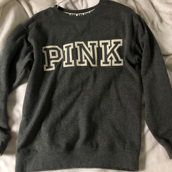 PINK Victoria's Secret Sweaters - VS PINK grey crew neck sweatshirt PINK Victoria's Secret Sweaters - VS PINK grey crew neck sweatshirt